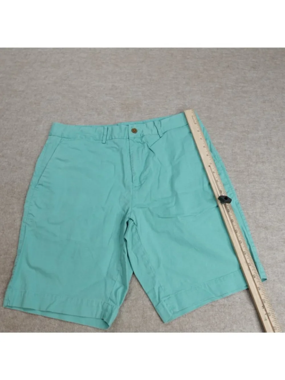 B. Draddy Mens Shorts 33 Green Blue Solid 8.5